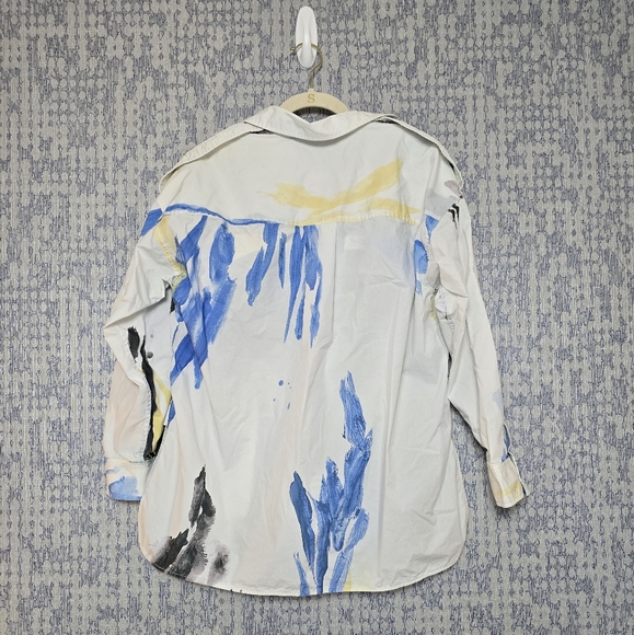 3.1 Phillip Lim Printed Collared Button Up Shirt Women's Size 0 EUC - Picture 7 of 13